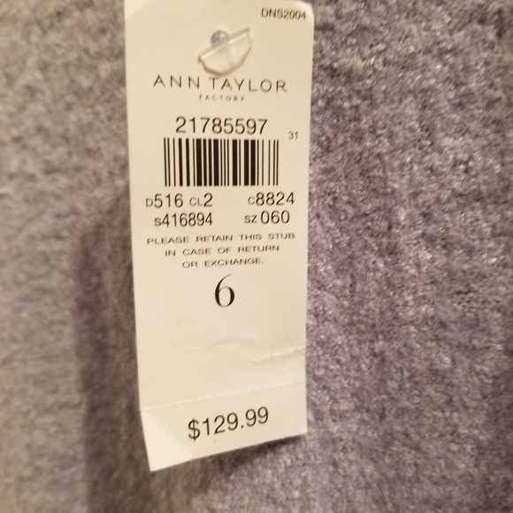 Ann Taylor Powder Blue Sleeveless Wool dress sz 6 - Picture 4 of 4